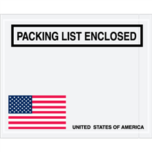 4-1/2" x 5-1/2" - USA Packing List Envelopes