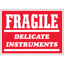 3" x 5" - Fragile Delicate Instruments Labels