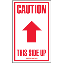 3" x 5" -   Caution This Side Up Labels