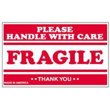 3" x 5" - Please Handle with Care Fragile Labels