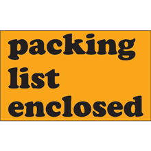 3" x 5" - Packing List Enclosed Labels