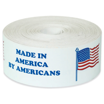 2" x 8" -  "Made in America by Americans" Labels